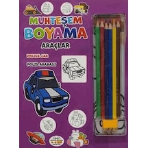 Muhteşem Boyama - Araçlar + 6lı Boya Kalemi