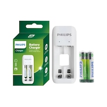 Philips Scb2070nb/00 2 Li Beyaz 2xaaa 700 Mah Pilli Pil Şarj Cihazı Aleti