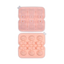 Tcherchi Silikon 6'lı Ayı Buz Kalıbı, Kahve, Süt, Çay, Şekerleme, Dekorasyon İçin Buz Kalıpları Pembe