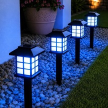Tr Tech Hlyos 2 Adet 5w Solar Bahçe Lambası 38 Cm, Güneş Enerjili Dekoratif Dış Mekan Aydınlatması, Su Geçirmez