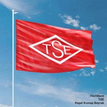 Kırmızı Tse Türk Standartları Enstitüsü Gönder Bayrağı - 70x105 Cm Raşel Kumaş Bayrak 1