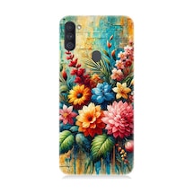Samsung Galaxy A11 Uyumlu Soyut Dokunuşta Bahar Buketi Desenli Silikon Kılıf Çok Renkli