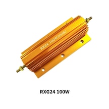 Rx24 Rxg24 1rf Tel Sargılı Direnç 100w 200rj Altın Renkli Alüminyum Gövdeli