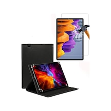 Samsung Galaxy Note 10.1 P600 Universal Dönerli Standlı Kılıf + Ekran Koruyucu Arka Kapak