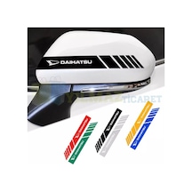 Daihatsu Logo Yan Dikiz Ayna Kapağı Şerit Sticker Etiket 6 Adet 20 X 2 Cm