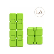 Hareketli Rahatlatıcı Küpü Infinity Cube Katlanabilir Anti Rahatlatıcı Oyuncak 3d Baskı Sonsuz Küp Yeşil