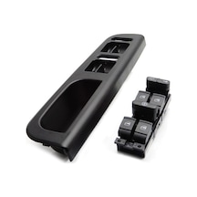 Cam Açma Düğmesi ve Çerçevesi Siyah Vw Bora Sol Ön 98-05