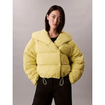 Calvin Klein Blanket Jacket Yeşil Kadın Mont
