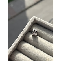 Beyaz Taşlı Klips Charm Asafaccessory