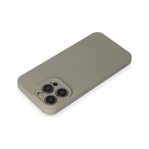 Apple iPhone  Uyumlu-  15 Pro Max Kılıf Nano İçi Kadife Silikon - Beyaz Titanyum