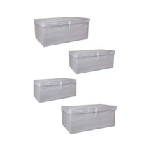 Alas Çok Amaçlı Hurç Kutu Mega Plus Gri Çizgili 4'Lü