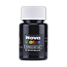 Siyah Kumaş Boyası Tişört Çanta Tekstil Boyası 30 Ml 1 Adet Nova Color Kumaş Boyası Siyah 1 Adet Diğer