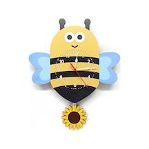 Cajuart Sallanan Sarkaçlı Ahşap Arı Çiçek Çocuk Odası Duvar Saati Ahşap - Renkli Cajuart Sallanan Sarkaçlı Ahşap Arı Çiçek Çocuk Odası Duvar Saati Ahşap - Renkli