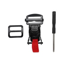 Kask Hızlı Serbest Bırakma Kilit Seti, Siyah Abs Malzeme, Tornavida Dahil, 6.8x3.7x0.5cm Boyut