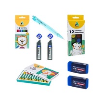 Adel Faber-castell Okul Seti - Sulu Boya - Kuru Boya - Pastel Boya - Silgi - Kalem - Uç Karışık