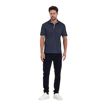 Erkek Kısa Kol Polyester Polo Yaka Fonksiyonel Tişört Antrasit