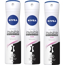 Nivea Invisible Black&White Clear Kadın Sprey Deodorant 150 ML x 3