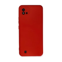 Realme C11 2021 Uyumlu Kılıf Nano İçi Kadife Silikon - Kırmızı