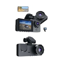 3 Kameralı 2 İnç 1080p Araç İçi Kamera Sürüş Kamerası Carplay