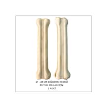 Büyük Irklar İçin Yenilebilir 27-28 Cm Jumbo Beyaz Press Çiğneme Kemiği 2 Adet