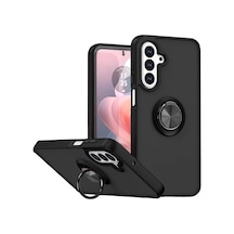 Samsung Galaxy A37 5g Montreal Yüzüklü Silikon Kapak - Siyah