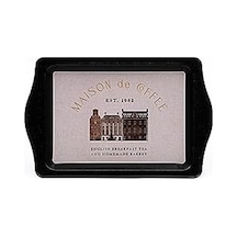 Evle-ee170-7f Azura Coffee Desenli Dikdörtgen Tepsi 16x25 Cm Azura Coffee