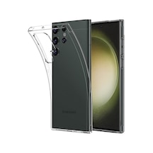 Samsung Galaxy Uyumlu S23 Ultra 1mm Silikon Şeffaf Kapak