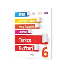 Orjin Okul 2024 6. Sınıf Türkçe Kazanım Odaklı Defteri