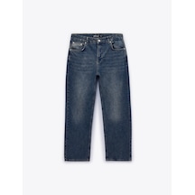 Koton Normal Bel Vintage Straight Fit Jean Pantolon Petrol 6sam40301nd