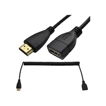 İnce Yüksek Hızlı Hdmı Sarmal Spiral Uzatma Kablo 4k 2k
