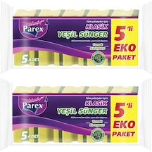 Klasik Yeşil Sünger Oluklu 5'li Paket İkili Set