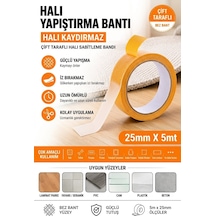 5 Metre Halı Kaydırmaz Bant Çift Taraflı Dokuma Teknoloji Süper Güçlü Çerçeve Taşıyıcı Bant