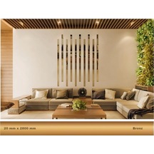 20 Mm X 2800 Mm Bronz Sibu Aynalı Pleksi Şerit Mobilya Süsü