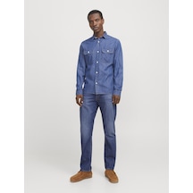Jack & Jones Erkek Chris 632 Loose Fit Jean - 12269528 Blue Denim
