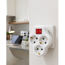 3 Çıkışlı Topraklı Priz Adaptörü Uczzdlyn3luanahtarlıgolyat-4 Diğer