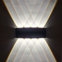 Haiti 4'lü Çift Yönlü Duvar Led Aplik Gün Işığı Işık Siyah