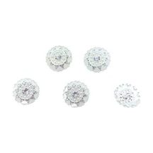 Pazly Yedek Yapay Homyl Elmas Düğmeler Dekoratif Çiçek Adet 5 Ca