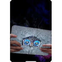Çift Fan Soğutucu Led Işıklı Isı Derece Göstergeli Gaming Live Tablet Cep Telefon Soğutucu Radyatörü