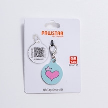 Pembe Kalp Desenli Qr Tag Evcil Hayvan Künyesi İsimlik Pet Tag Köpek Künyesi Kedi Künyesi Qr Kodlu Künye