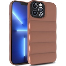 Apple iPhone 12 Pro Uyumlu Klfs Kasis Kılıf-kahverengi Kahverengi