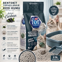 Aktif Karbonlu Bentonit Topaklanan Premium Kedi Kumu 5 L - Tozsuz - Ultra Koku Emici