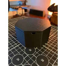 Bezos 3d Baskı Sekizgen Kapaklı Küllük Menteşeli Rüzgar Ve Koku Önleyici Dekoratif Sigara Küllüğü Siyah Nıda