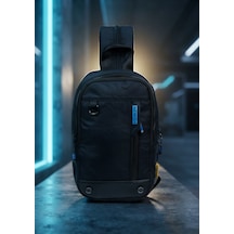Newish Polo Newısh Polo Accessorıes Unisex Impertex Kumaş Suya Dayanaklı Omuz Ve Mini Sırt Çantası Siyah - Erkek Bel Çantası