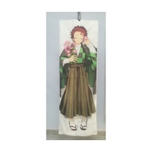 Anime-demon Slayer -tanjiro Komado Desenli Sarılma Yastığı Hugging Pillow Kılıfı Yeşil