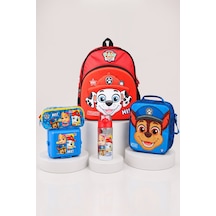 X Dekomus Lisanslı Paw Patrol Marshall 35 Cm Küçük Boy Anaokul,termoslu Beslenme Ve Kalem Çantası,beslenme Kabı,matara Seti Açık Gri
