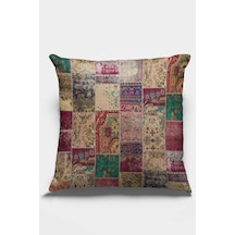 Çok Renkli Patchwork Çift Taraflı Kırlent Kılıfı Krl293n11