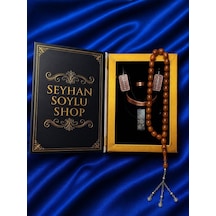Özel Tasarım Kitap Kutulu Kadın Bakır Takı Seti Ve Tesbih Kombini - Kolye Küpe Bileklik Yüzük 5 Parça Otantik Şık Hediyelik - Doğum Günü Yıl Dönümü Anneler Günü Kadınlara Özel Gösterişli Hediye - N-00003
