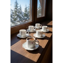 Millie 6 Kişilik Porselen Kahve Fincanı Takımı - 90 Ml Renkli