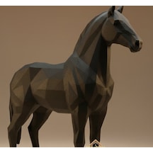 Geometrik At Heykeli - Low Poly Dekoratif At Biblo - Modern Ev Ve Ofis Dekoru