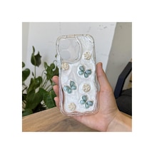 Vivo Y16  Kılıf Zebana Floral Silikon Kılıf Yeşil